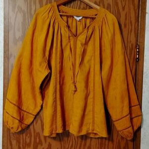 Gold Peasant Blouse